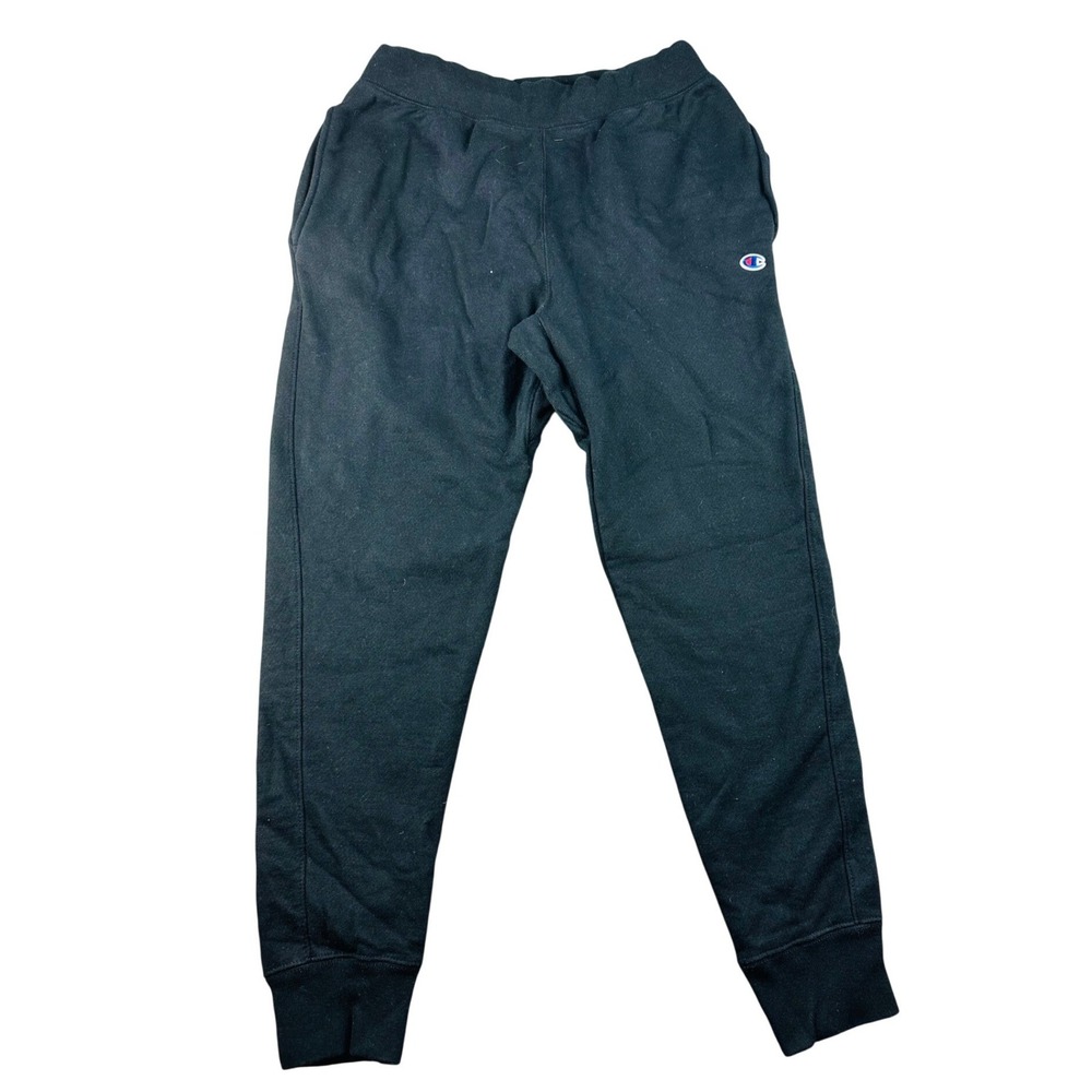 Champion Joggers Men M Black Reverse Weave Pockets Cuffed Athletic Sweatpants